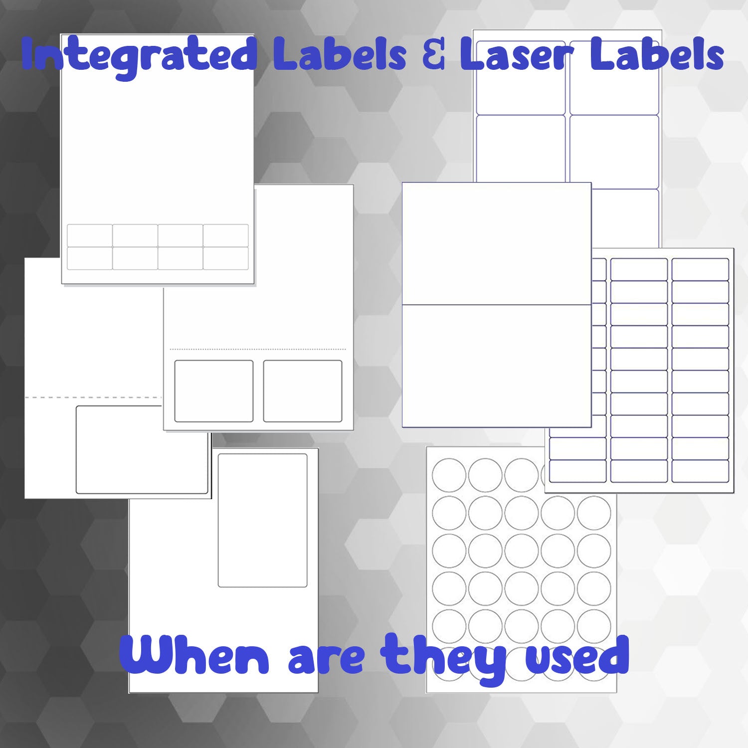 When are laser labels and integrated labels used?