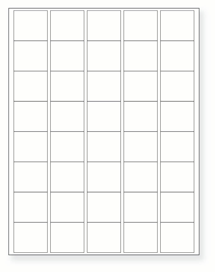 8-1/2 x 11" White Laser Label, 40 Labels per Sheet Measuring 1.5" x 1.35". SKU: 147W