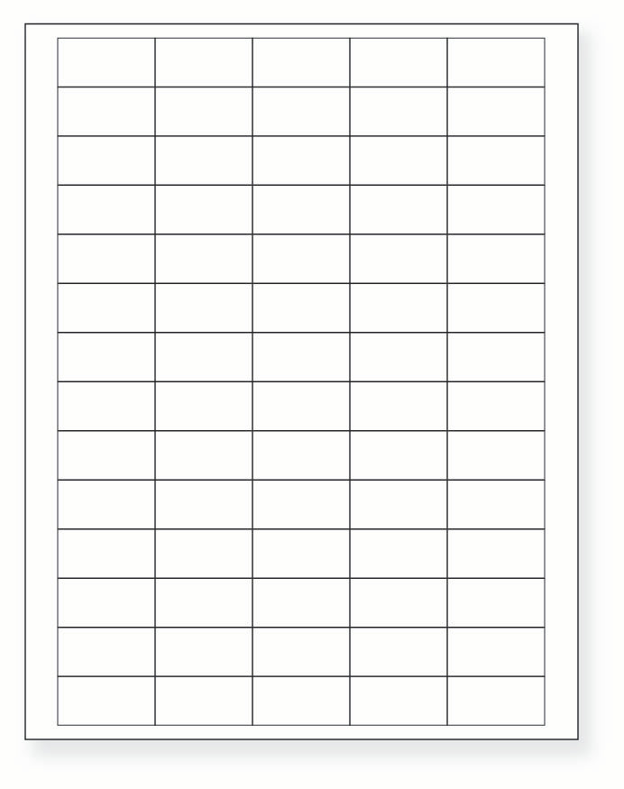 8-1/2 x 11" White Laser Label, 70 Labels per Sheet Measuring 1.5" x 0.75". SKU: 189W