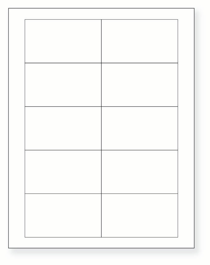 8-1/2 x 11" White Laser Label, 10 Labels per Sheet Measuring 3.5" x 2". SKU: 202W