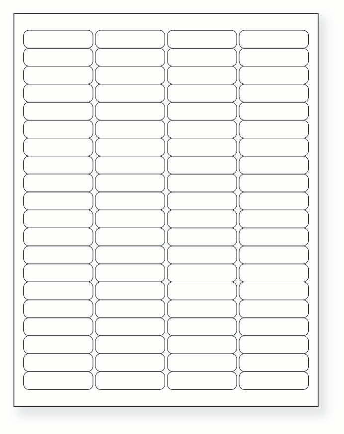 8-1/2 x 11" White Laser Label, 80 Labels per Sheet Measuring 1.9375" x .5". SKU: 217W