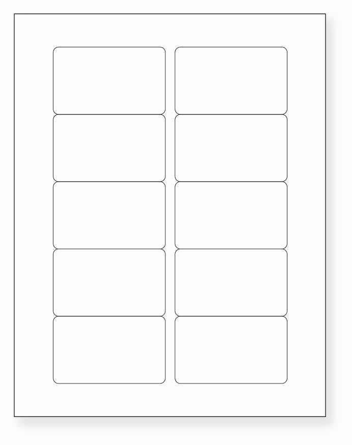 8-1/2 x 11" White Laser Label, 10 Labels per Sheet Measuring 3.0625" x 1.8375". SKU: 235W
