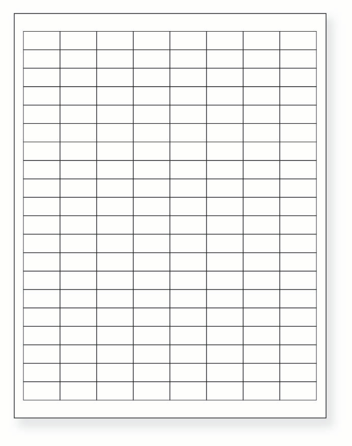 8-1/2 x 11" White Laser Label, 160 Labels per Sheet Measuring 1" x 0.5". SKU: 243W