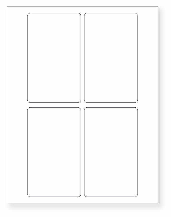 8-1/2 x 11" White Laser Label, 4 Labels per Sheet Measuring 3" x 5". SKU: 415W