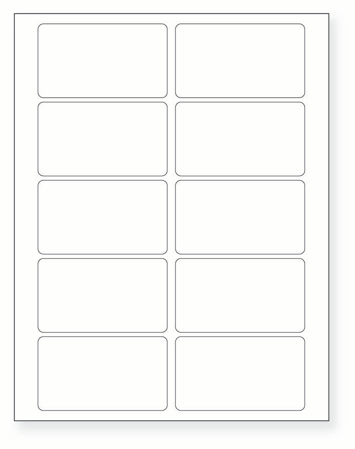 8-1/2 x 11" White Laser Label, 10 Labels per Sheet Measuring 3.5" x 2". SKU: 44W