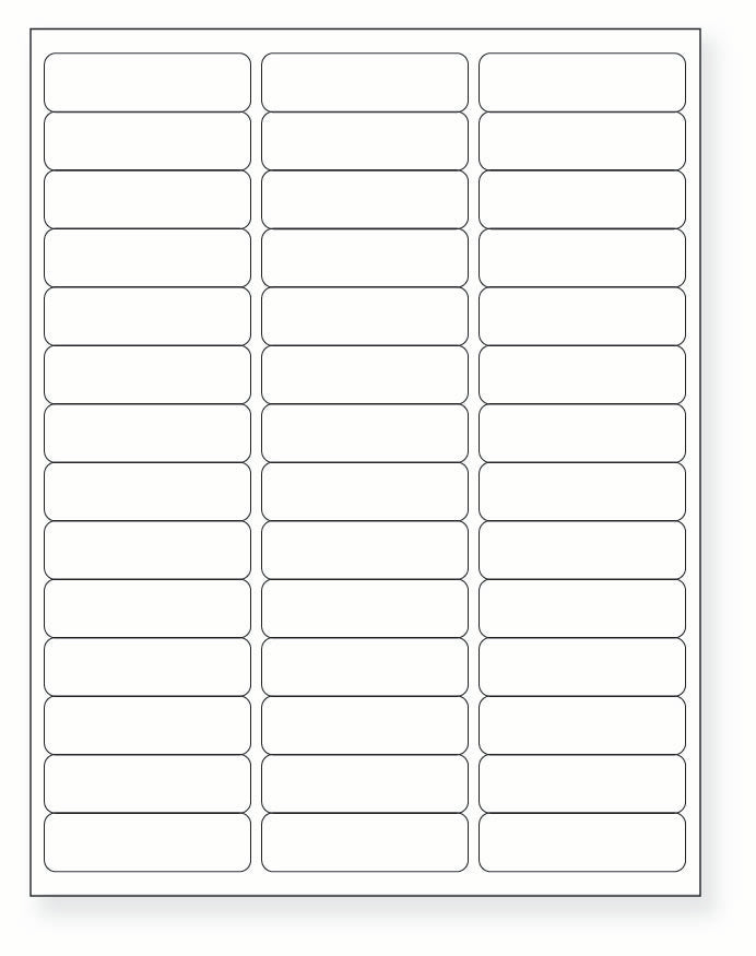 8-1/2 x 11" White Laser Label, 42 Labels per Sheet Measuring 2.625" x .75". SKU: 505W