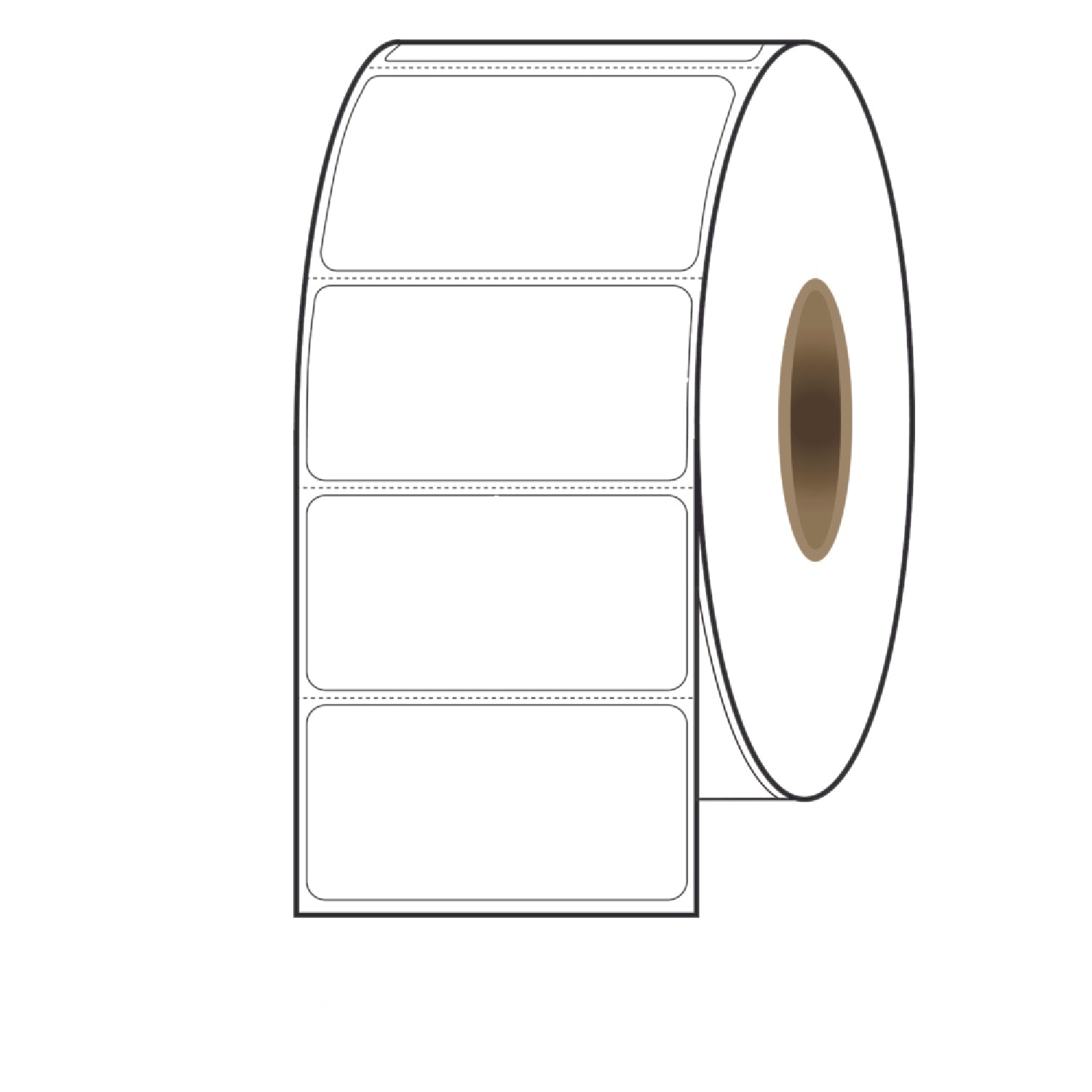 4″ x 2″ Direct Thermal Labels 2900 Per Roll on 3" Core - 4 Rolls. SKU: 510041