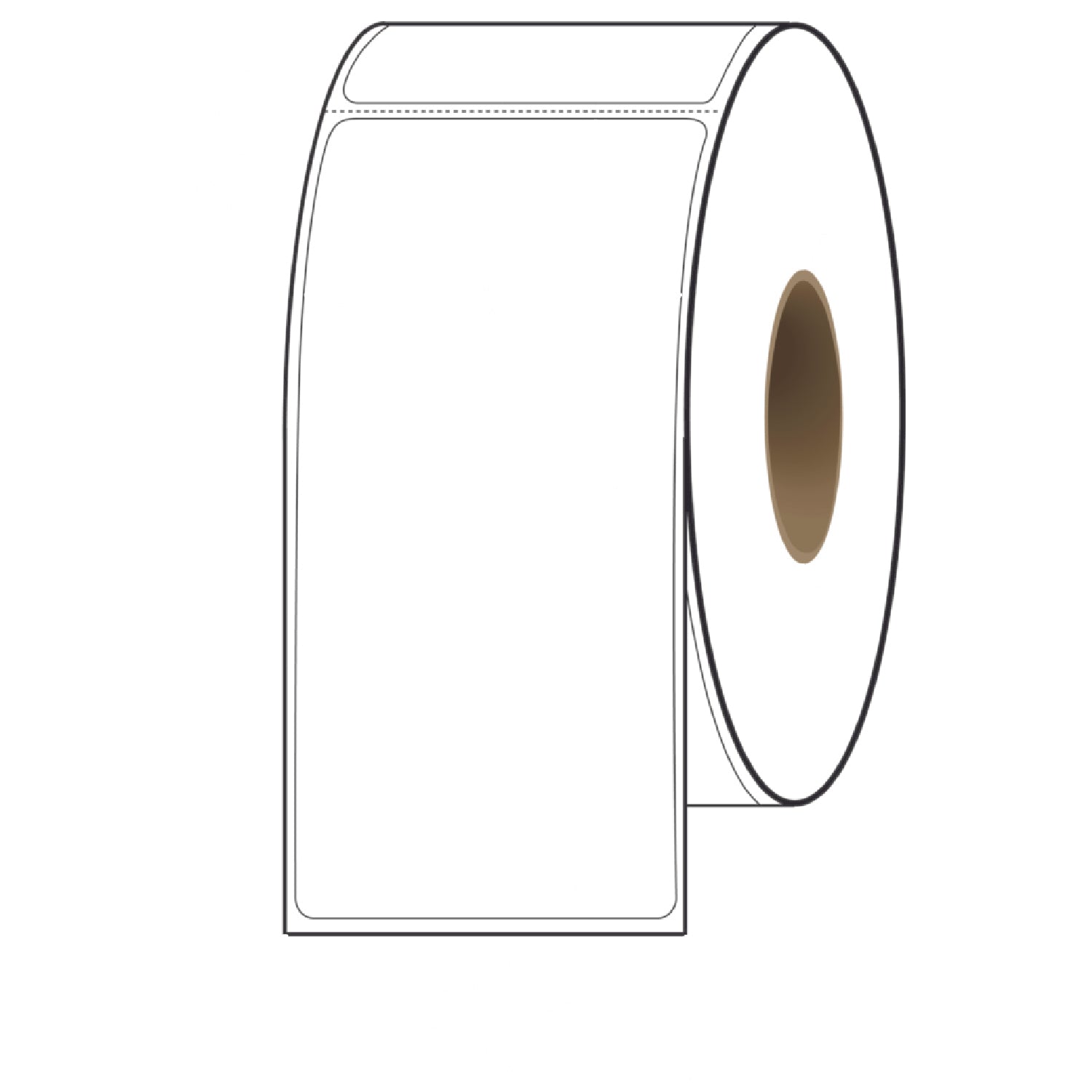 4″ x 8″ Direct Thermal Labels 750 Per Roll on 3" Core - 4 Rolls. SKU: 510875