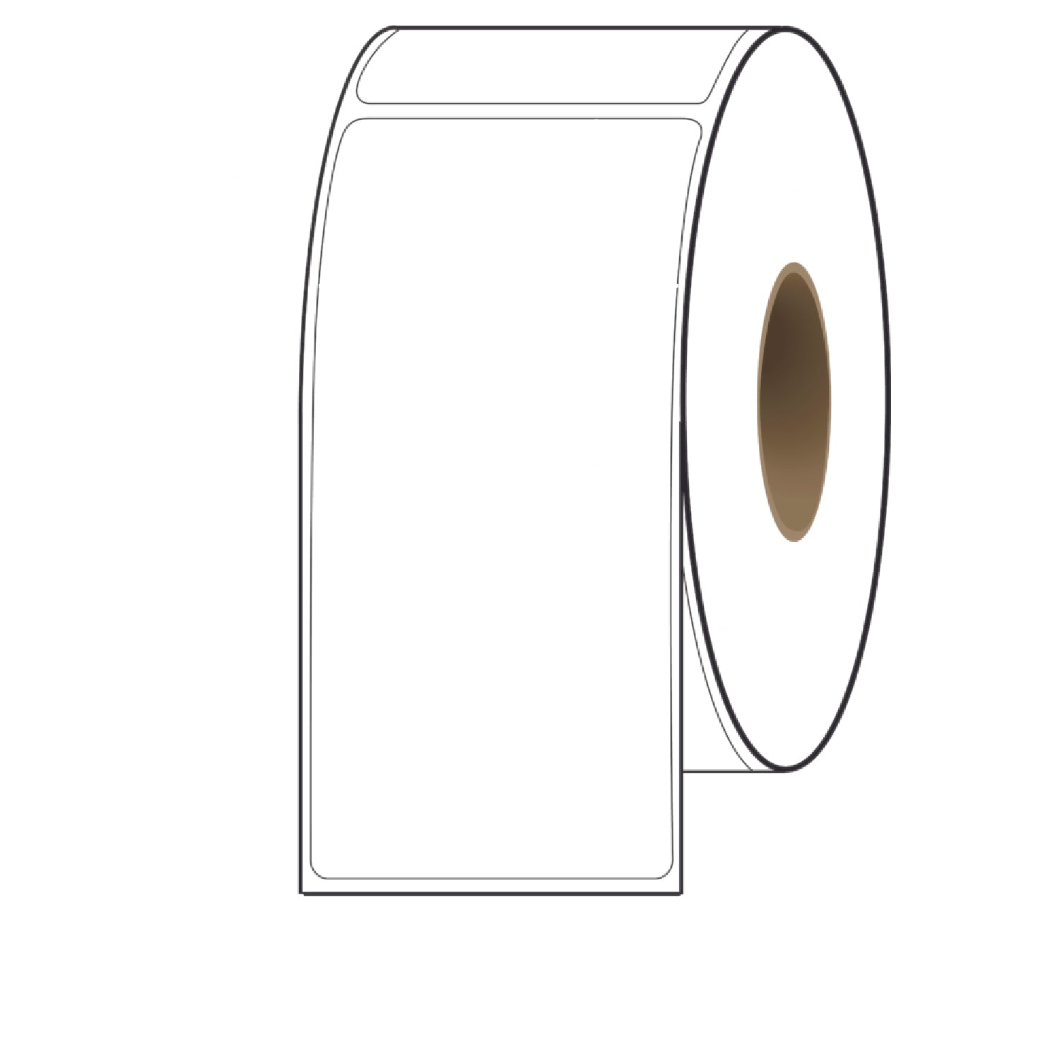 4″ x 8″ Direct Thermal Labels 750 Per Roll on 3" Core - 4 Rolls SKU: 510886