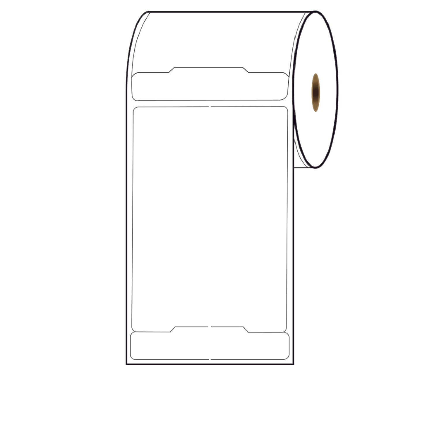 4″ x 6″ With 3/4″ Tab, 245 Labels on roll with 1" core, 12 rolls. SKU: 530695