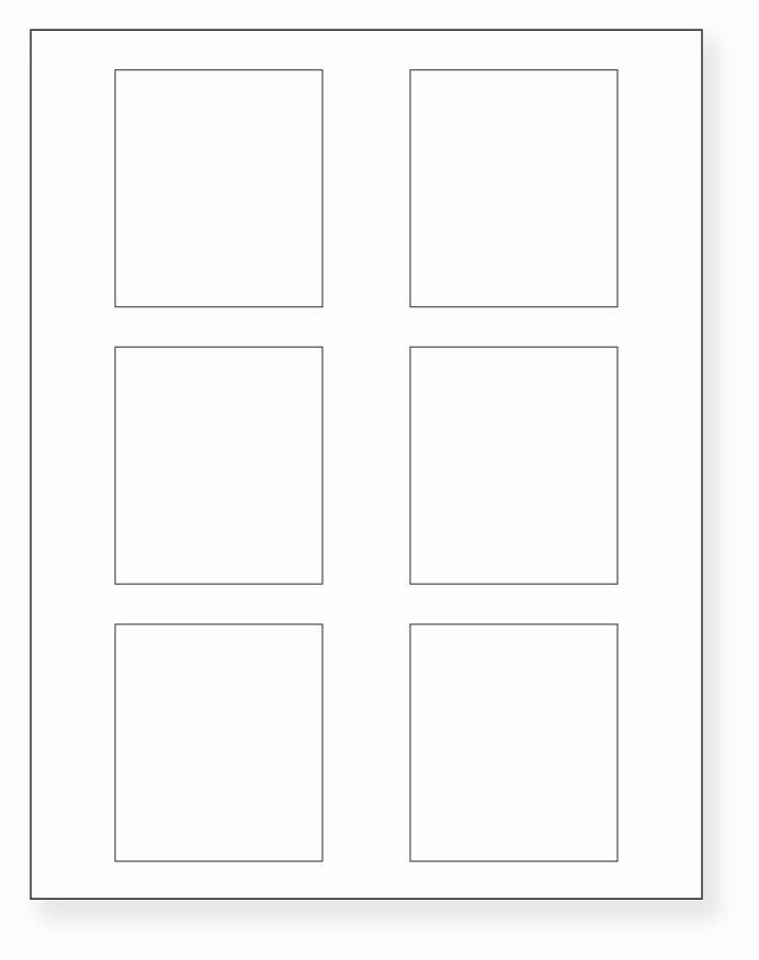 8-1/2 x 11" White Laser Label, 6 Labels per Sheet Measuring 2.625" x 3". SKU: 700W