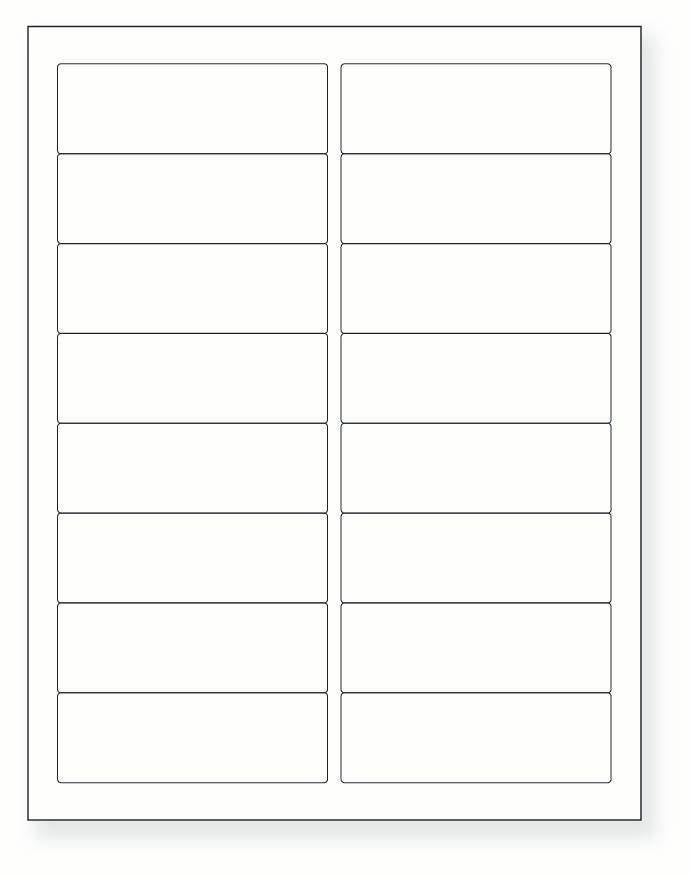 8-1/2 x 11" White Laser Label, 16 Labels per Sheet Measuring 3.375" x 1.25". SKU: 775W