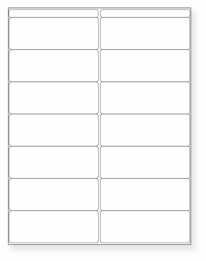8-1/2 x 11" White Laser Label, 14 Labels per Sheet Measuring 4.166" x 1.5". SKU: 800W