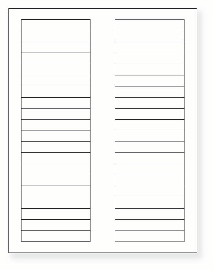 8-1/2 x 11" White Laser Label, 40 Labels per Sheet Measuring 3.125" x 0.5". SKU: 832W