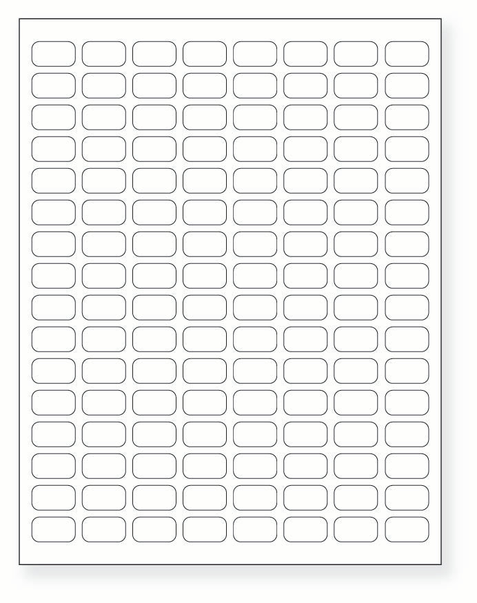 8-1/2 x 11" White Laser Label, 112 Labels per Sheet Measuring 0.875" x 0.5". SKU: 866W