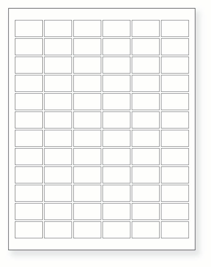 8-1/2 x 11" White Laser Label, 72 Labels per Sheet Measuring 1.25" x 0.75". SKU: 869W
