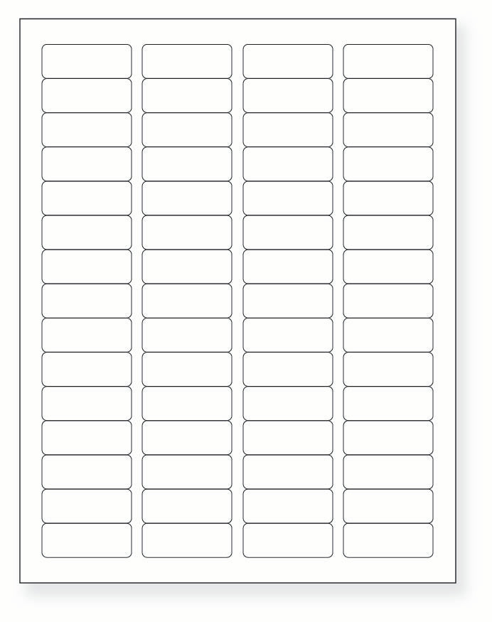 8-1/2 x 11" White Laser Label, 60 Labels per Sheet Measuring 1.75" x 0.666". SKU: 891W