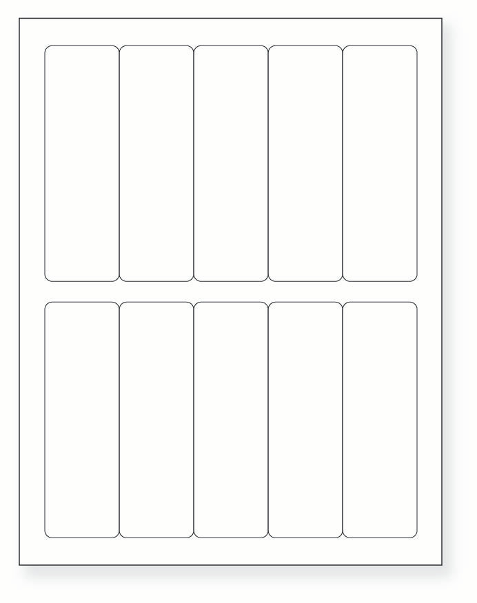 8-1/2 x 11" White Laser Label, 10 Labels per Sheet Measuring 1.5" x 4.75". SKU: B26W