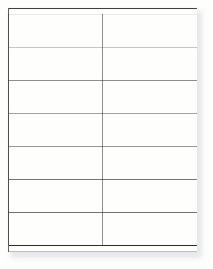 8-1/2 x 11" White Laser Label, 14 Labels per Sheet Measuring 4.25" x 1.5". SKU: B400W
