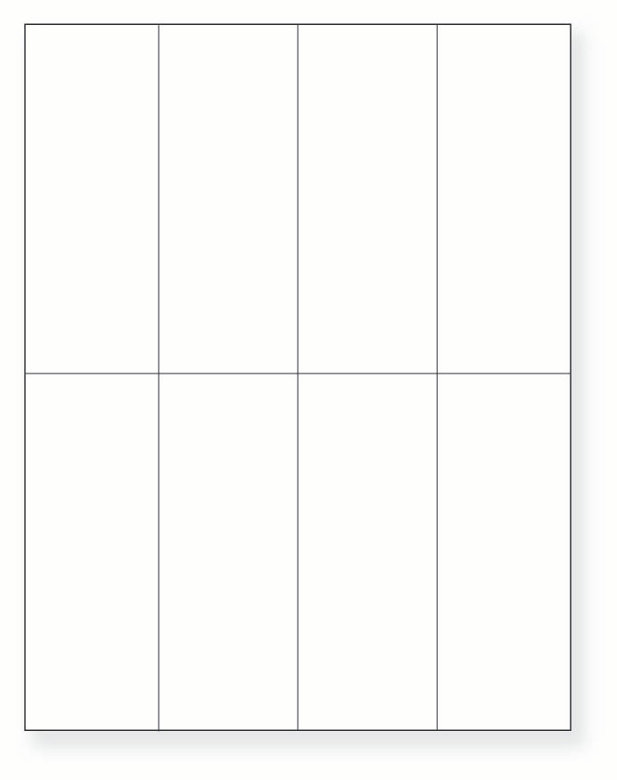 8-1/2 x 11" White Laser Label, 8 Labels per Sheet Measuring 2.125" x 5.5". SKU: B710W