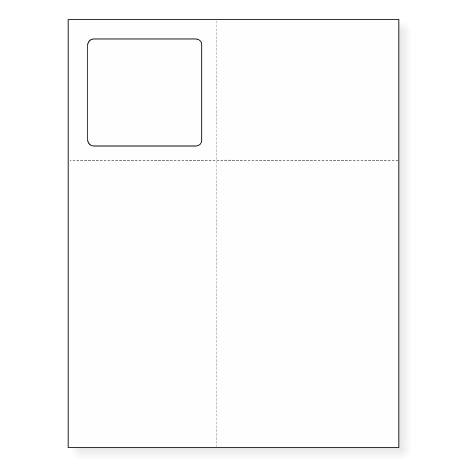 Integrated Label, 1 Label, Size - 2-15/16" x 2.75" Used for Dental Labs, SKU: IF1032