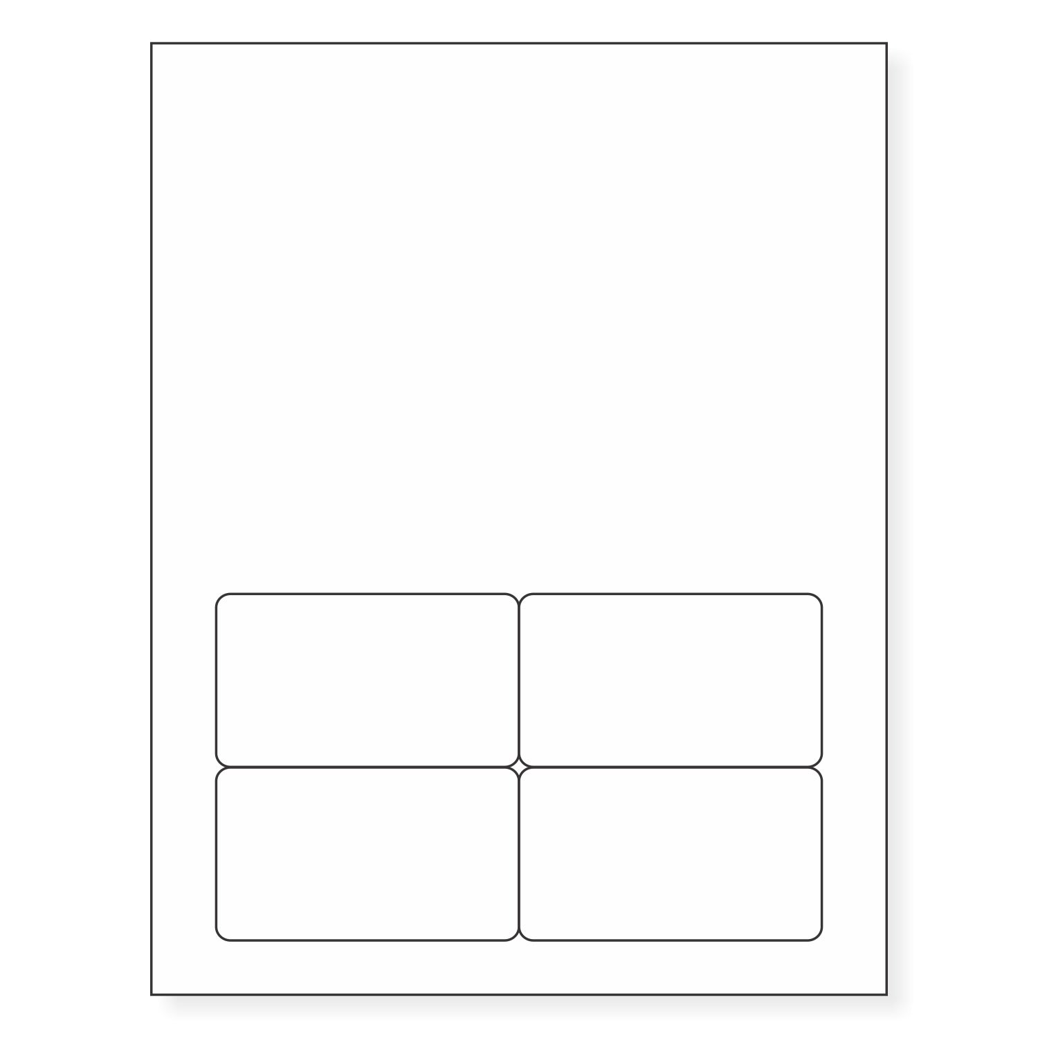 Integrated Label, 4 Labels, Size - 3.5" x 2" SKU: IF1011