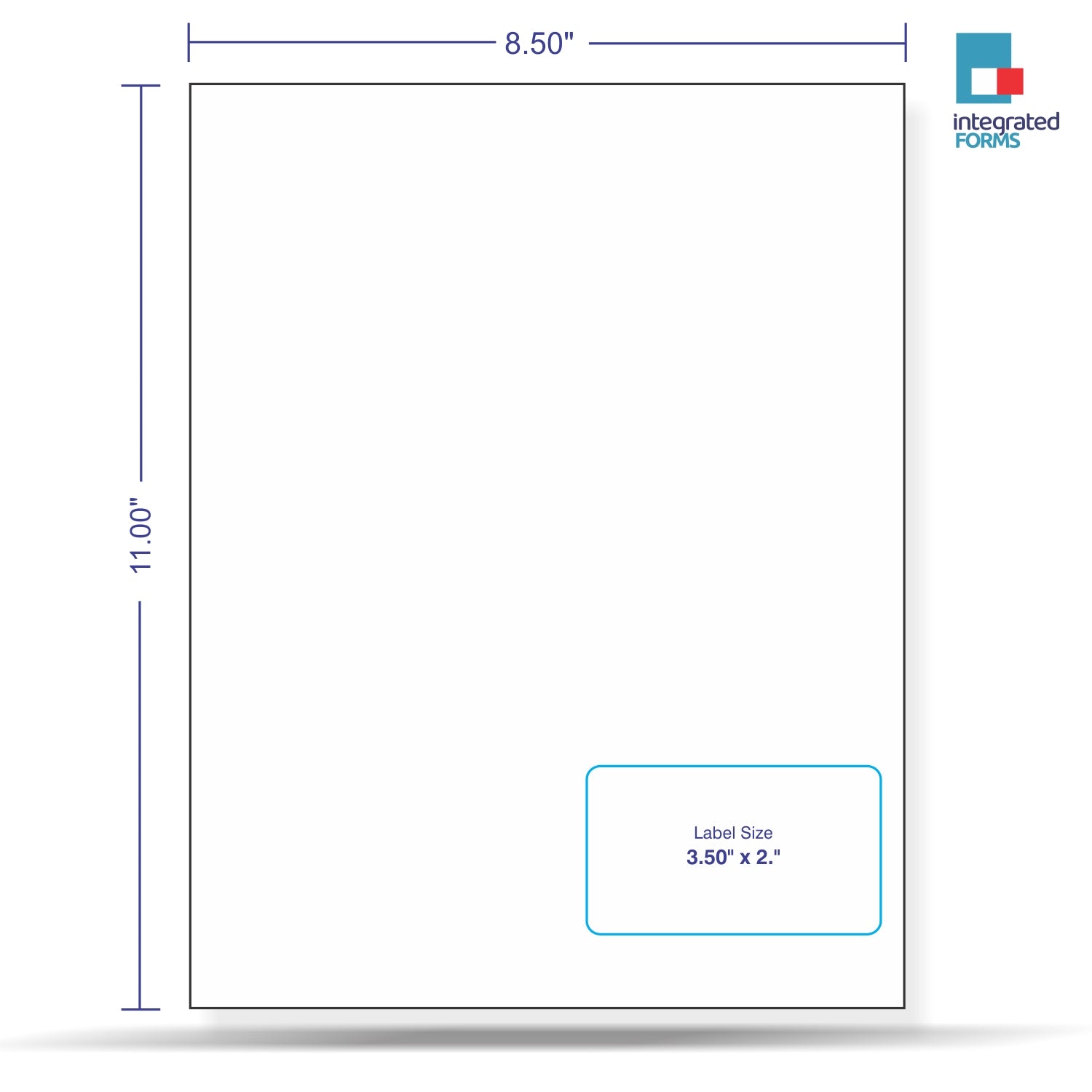 Integrated Label, 1 Label, Size - 3.5" x 2" SKU: IF1008