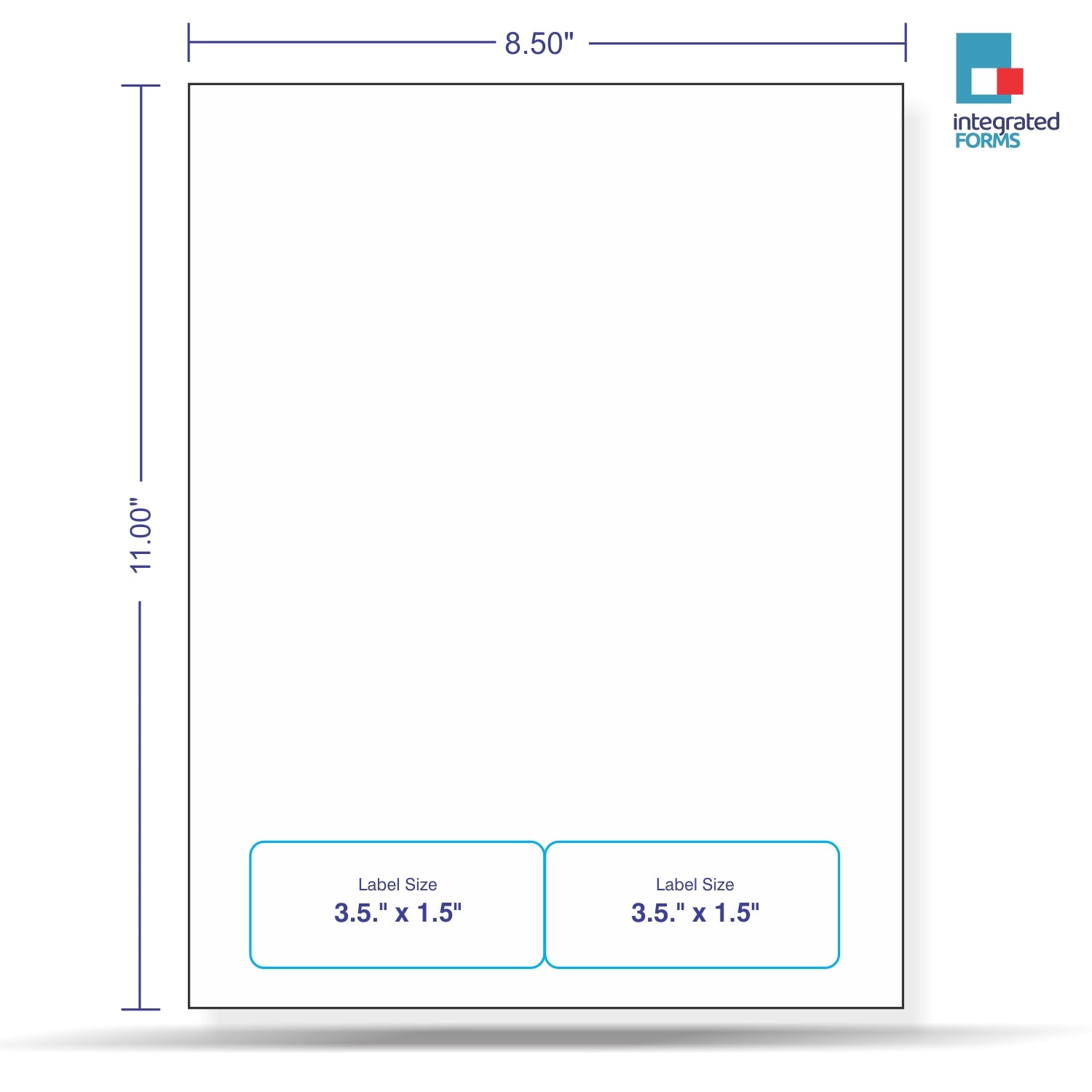 Integrated Label, 2 Labels, Size - 3.5" x 1.5" SKU: IF1012