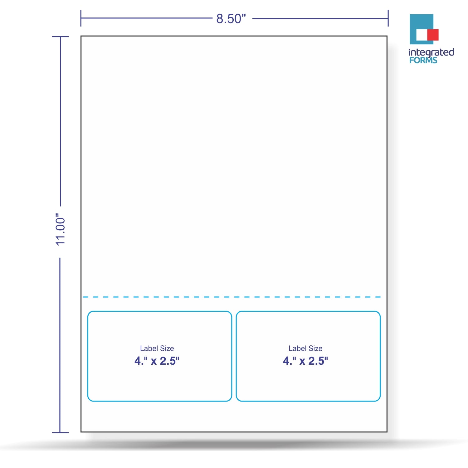 Integrated Label, 2 Labels, Size - 4" x 2.5" - SKU: IF1016