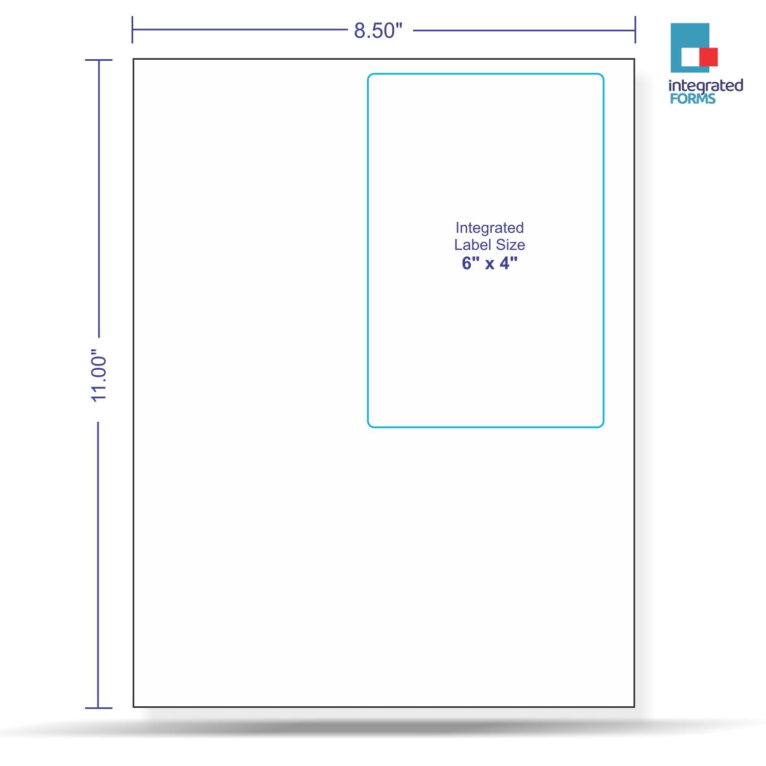 Integrated Label, 1 Label, Size - 4" x 6" SKU: IF1021