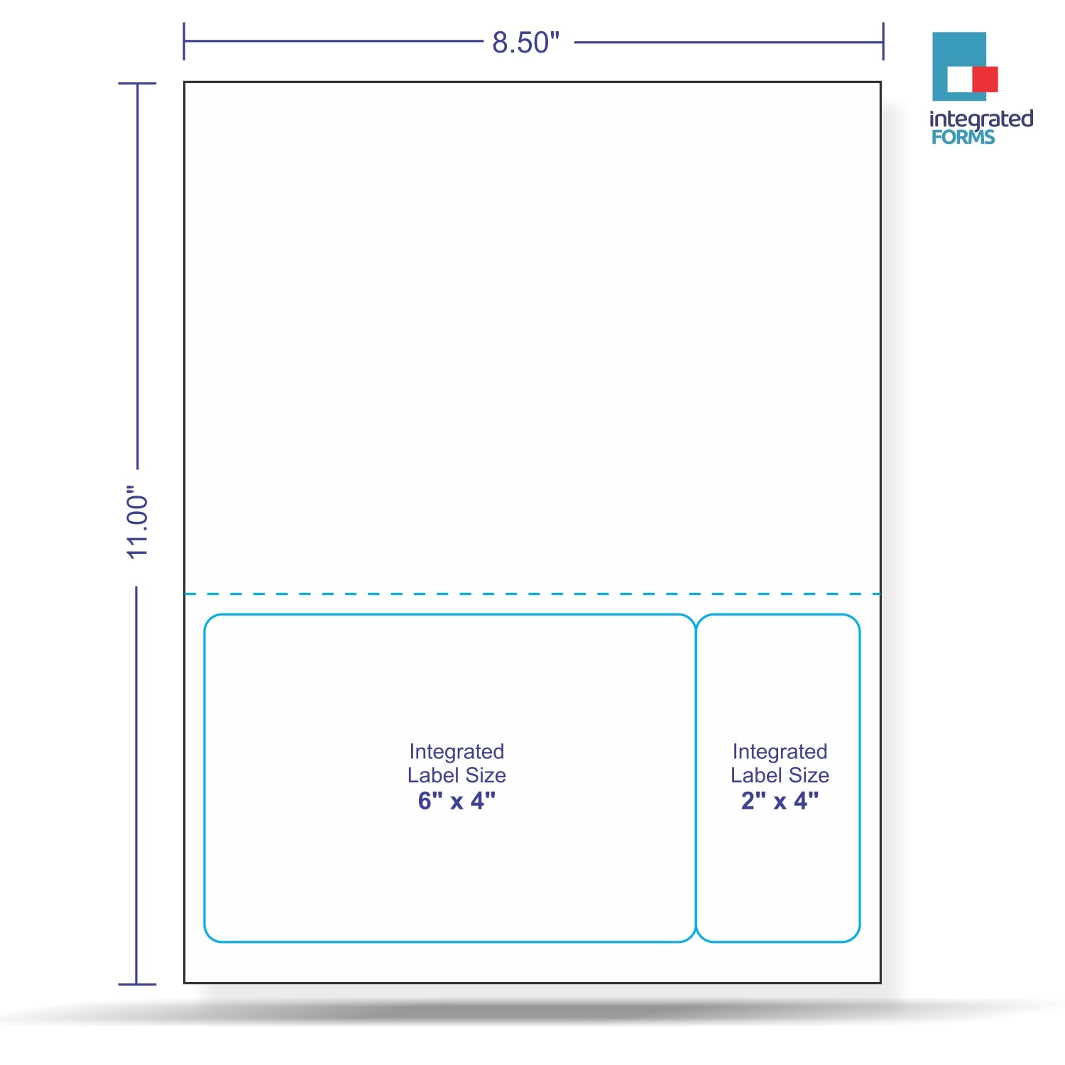 Integrated Label, 2 Labels, Size - 6" x 4" & 2 X 4" SKU: IF1022