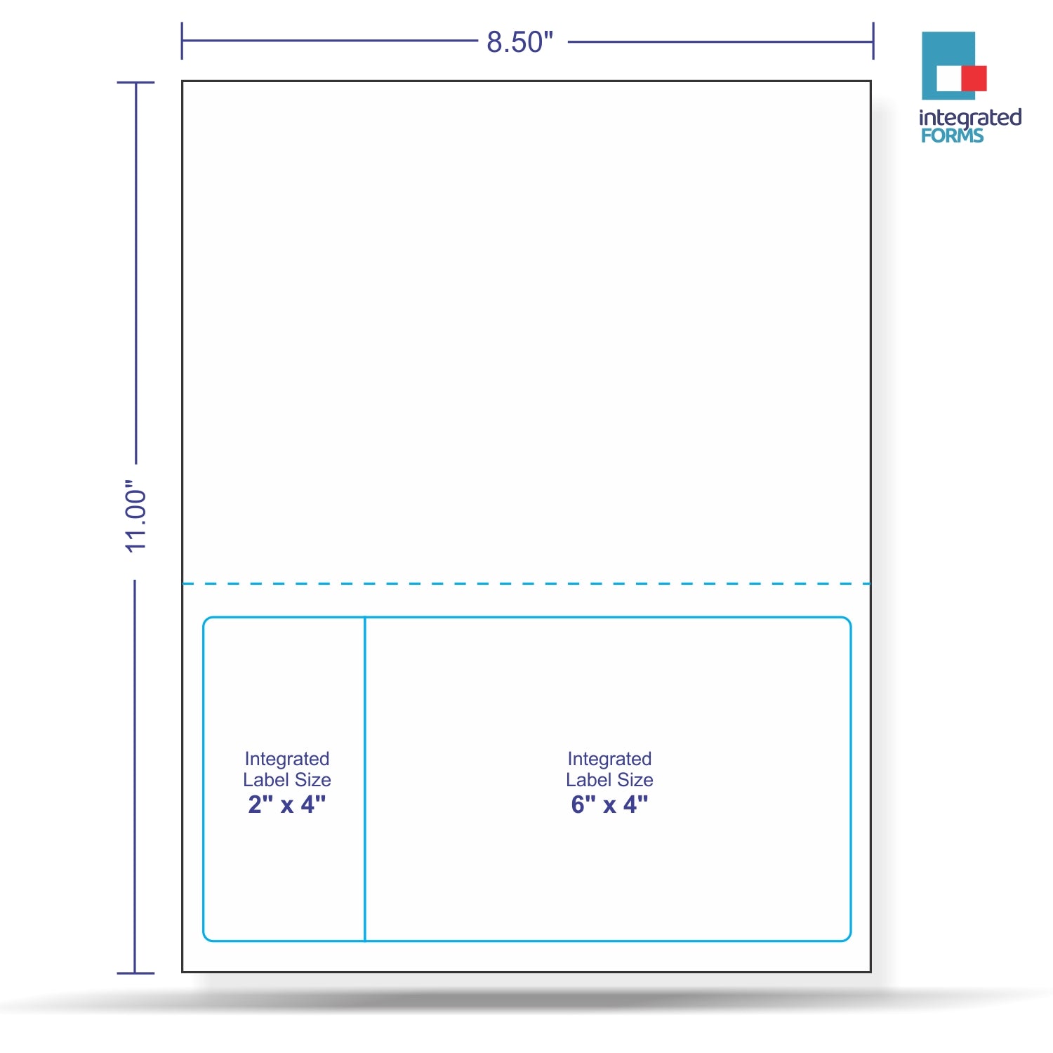Integrated Label, 2 Labels, Size - 2" x 4" & 4 X 2" SKU: IF1023