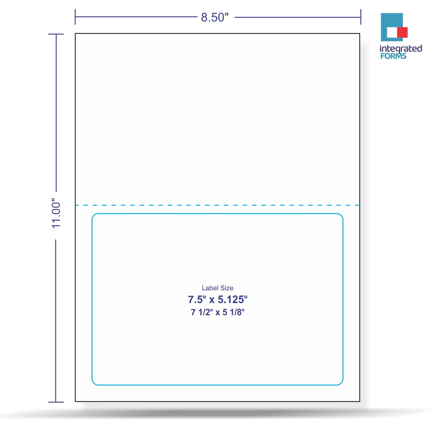 Integrated Label, 1 Label, Size - 7-1/2" x 5-1/8" SKU: IF1025