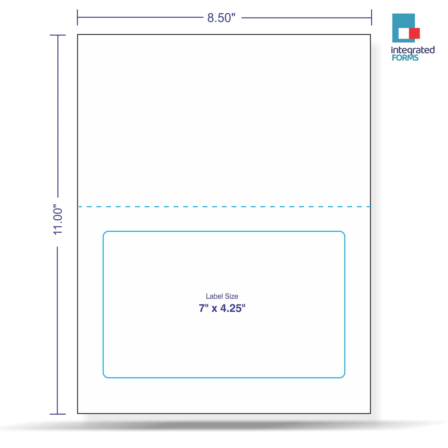 Integrated Label, 1 Label, Size - 7-1/2" x 5-1/8" SKU: IF1026
