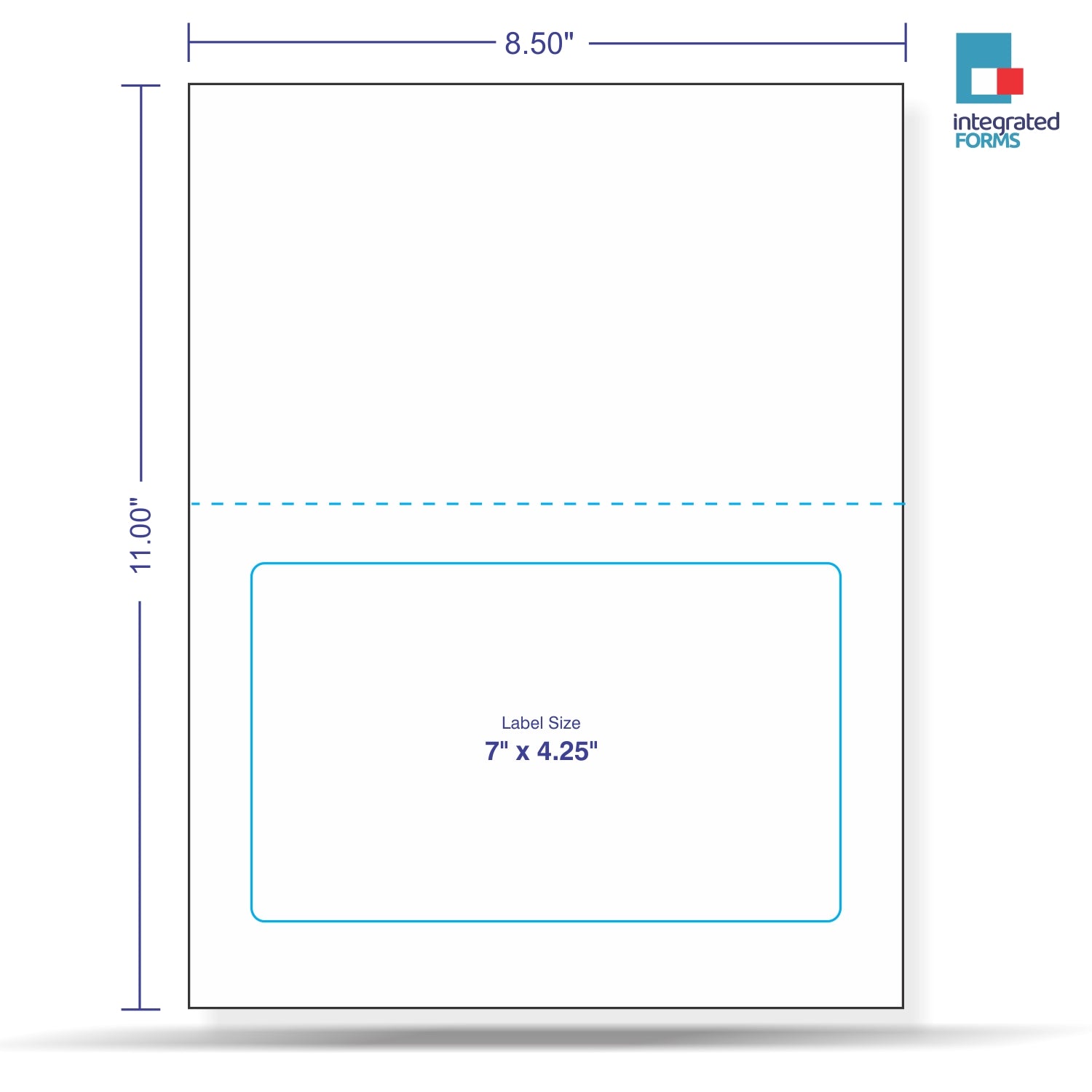 Integrated Label, 1 Label, Size - 7" x 4.25" SKU: IF1027