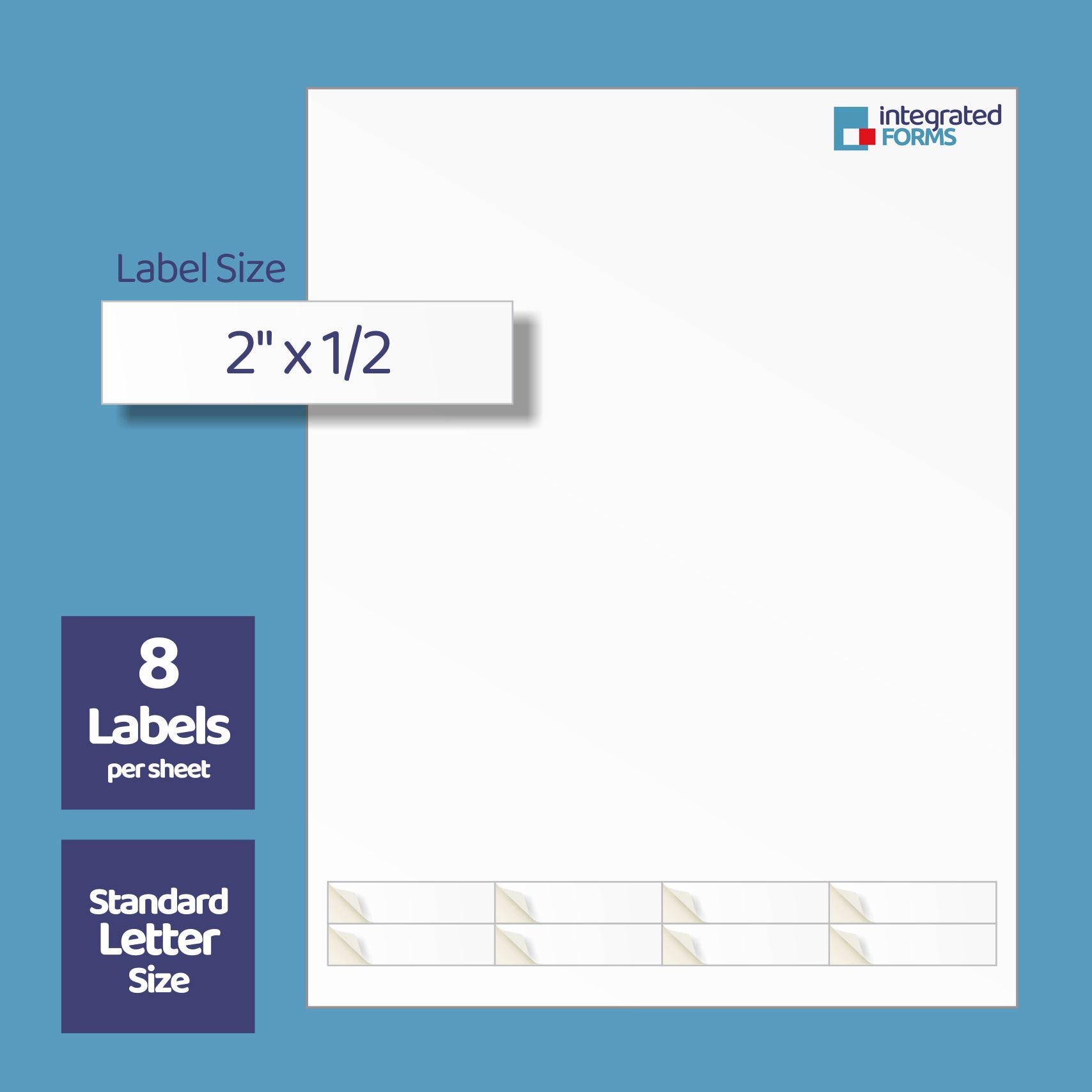 8 Labels - 2" x 0.5". SKU: IF1030