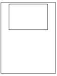 8-1/2 x 11" White Laser Label, 1 Label per Sheet on top, Measured 6 x 4". SKU: 110W