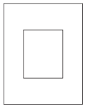 8-1/2 x 11" White Laser Label, 1 Label per Sheet Centerd, Measuring 4.25 x 5.25". SKU: 816W
