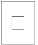 8-1/2 x 11" White Laser Label, 1 Label per Sheet Centerd, Measuring 3.1494" x 3.3072". SKU: 828W