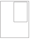8-1/2 x 11" White Laser Label, 1 Label per Sheet on Top Right, Measuring 4 X 6". SKU: 99W