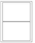 8-1/2 x 11" White Laser Label, 2 Labels per Sheet Measuring 7.5" x 5.125". SKU: 823W
