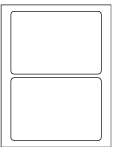 8-1/2 x 11" White Laser Label, 2 Labels per Sheet Measuring 7" x 4.875". SKU: 861W
