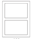 8-1/2 x 11" White Laser Label, 2 Labels per Sheet Measuring 7 X 4.5". SKU: 28W
