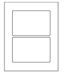 8-1/2 x 11" White Laser Label, 2 Labels per Sheet Measuring 6" x 4". SKU: 106W