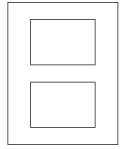 8-1/2 x 11" White Laser Label, 2 Labels per Sheet Measuring 5" x 3.50785". SKU: 73W