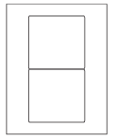 8-1/2 x 11" White Laser Label, 2 Labels per Sheet Measuring 4.25 x 4.75". SKU: 47W