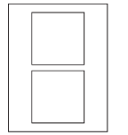 8-1/2 x 11" White Laser Label, 2 Labels per Sheet Measuring 4.5" x 4.5". SKU: 113W