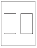 8-1/2 x 11" White Laser Label, 2 Labels per Sheet Measuring 3 x 5". SKU: 876W