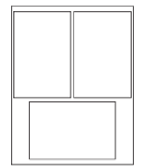 8-1/2 x 11" White Laser Label, 3 Labels per Sheet Measuring 4" x 6". SKU: 750W
