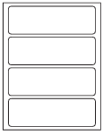 8-1/2 x 11" White Laser Label,4 Labels per Sheet Measuring 7.59" x 2.42". SKU: 162W